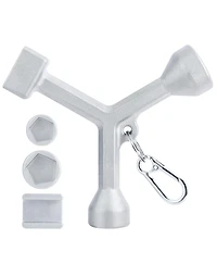 Xdovet 304 Stainless Steel Meter Curb Box Key Wrench Pentagon Bolts Pit Cover Water Valve Shut Off Tool