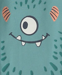 Carter's Toddler Boys' 2T-5T Monster Cotton Snug-Fit Pajama, 4-Piece Set