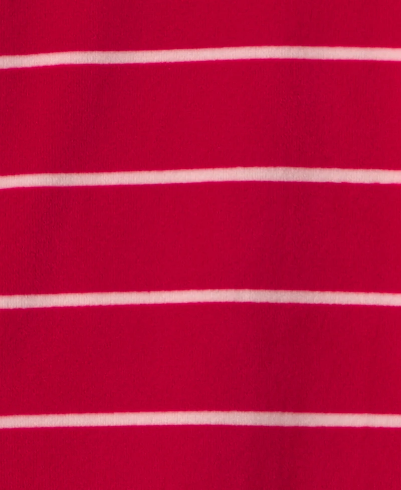 Carters Baby Boys' Moose Striped 2-Way Zip Dream Plush Snug-Fit Footed Pajama