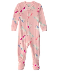 Carters Baby Girls' Unicorn 2-Way Zip Dream Plush Snug-Fit Footed Pajama