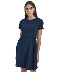 Calvin Klein Women's Short-Sleeve Crewneck Fit & Flare Dress