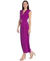 R & M Richards Women's Sleeveless Jersey Gaucho Jumpsuit