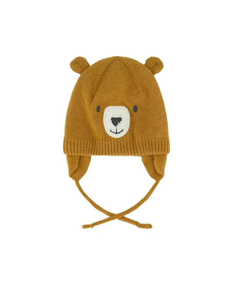 Deux par Deux Toddler Unisex (2-3) Bear Winter Knit Hat