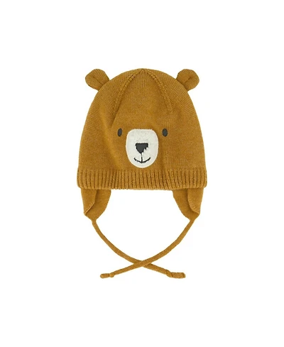Deux par Deux Toddler Unisex (2-3) Bear Winter Knit Hat