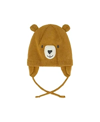 Deux par Deux Toddler Unisex (2-3) Bear Winter Knit Hat