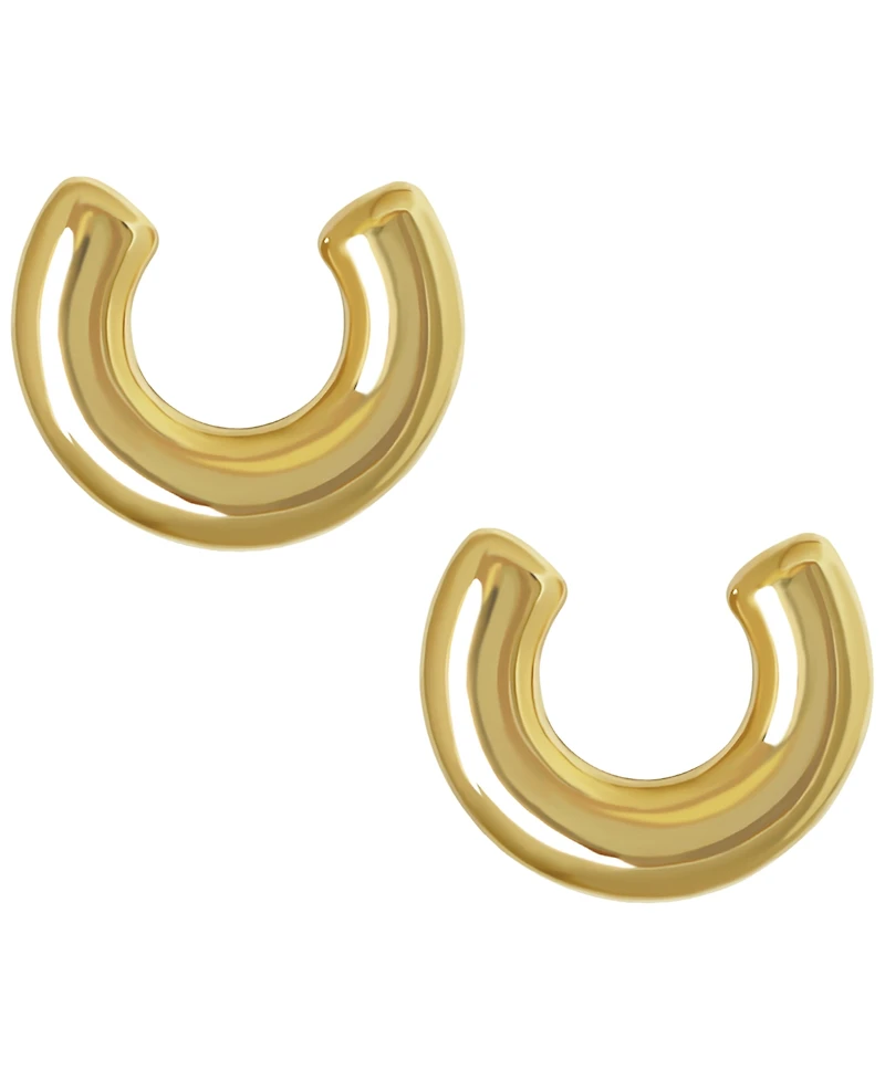 Macy's Sculptured Horseshoe Stud Earrings in 14k Yellow Gold