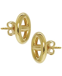 Macy's Sculptured Mariner Link Stud Earrings in 14k Yellow Gold