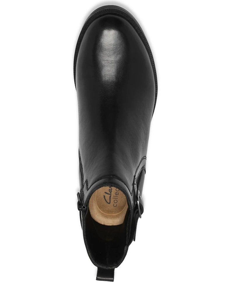 Clarks Women's Adalynn West Buckle Round Toe Booties