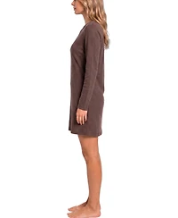 Roudelain Women's Brushed Pointelle Long-Sleeve Sleep Shirt