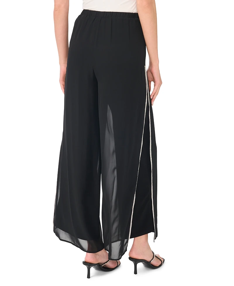Msk Women's Embellished Side Split Pants