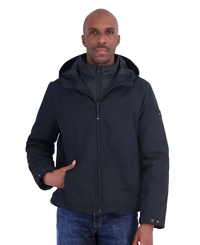 Tommy Hilfiger Men's Open Bottom Soft Shell Bib Jacket