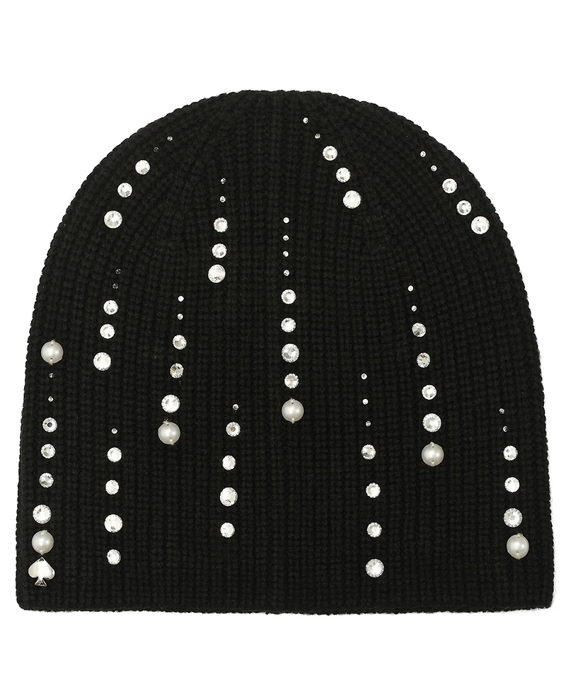 kate spade new york Women's Drip Embellished Knit Beanie