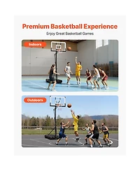 Hongge Portable Basketball Hoop System with 54 in Pc Backboard