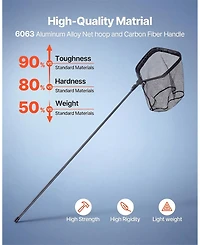 Hongge Telescopic Carbon Fiber Foldable Fishing Landing Net