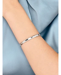 Devata 5mm Cuff Bracelet in Rhodium Plated Sterling Silver