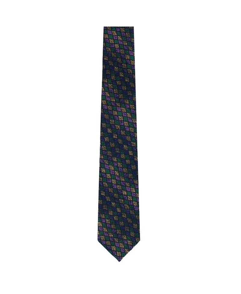 Trafalgar Men's Carnival Diamond Necktie and Pocket Square Bundle