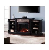 Augusta Home Gallatin Electric Fireplace with Bookcases