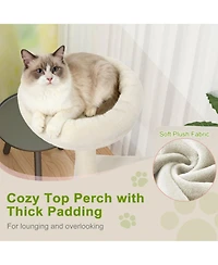 Sugift 48 in Tall Multi-Level Cat Tree Kitten Tower with Large Condo and Padded Top Perch