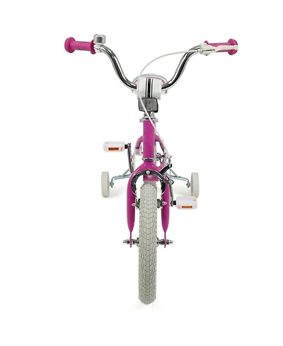 Hongge 14-Inch Kids Bike with Adjustable Handlebar, Dual Brakes & Removable Training Wheels, 110 lbs, Ages 3-5
