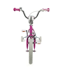 Hongge 14-Inch Kids Bike with Adjustable Handlebar, Dual Brakes & Removable Training Wheels, 110 lbs, Ages 3-5