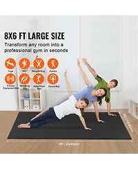 Hongge 8 x 6 ft Non Slip High Density Exercise Mat with Carry Bag