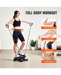 Hongge Hydraulic Twist Stair Stepper with Resistance Bands