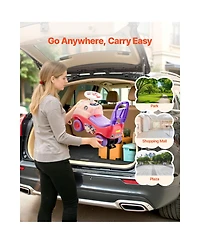 Hongge Foot to Floor Ride On Push Car with Interactive Steering Wheel, 48.5 lb Capacity, Ages 19-36 Months