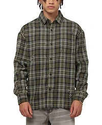 Saint Morta Men's Credo Plaid Long Sleeve Button Up Shirt