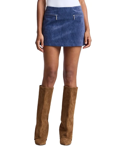 Avec Les Filles Women's Corduroy A-Line Mini Skirt