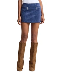 Avec Les Filles Women's Corduroy A-Line Mini Skirt