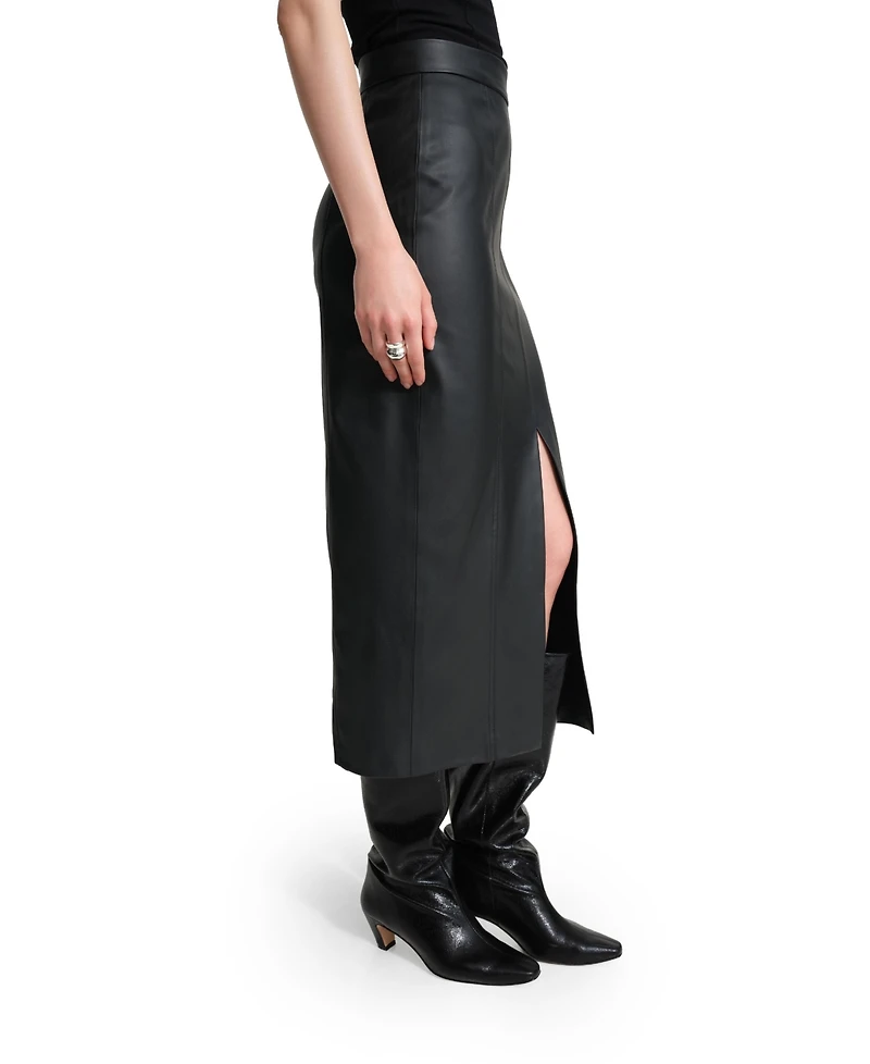 Marcella Women's Nerida Leather Pencil Midi Skirt
