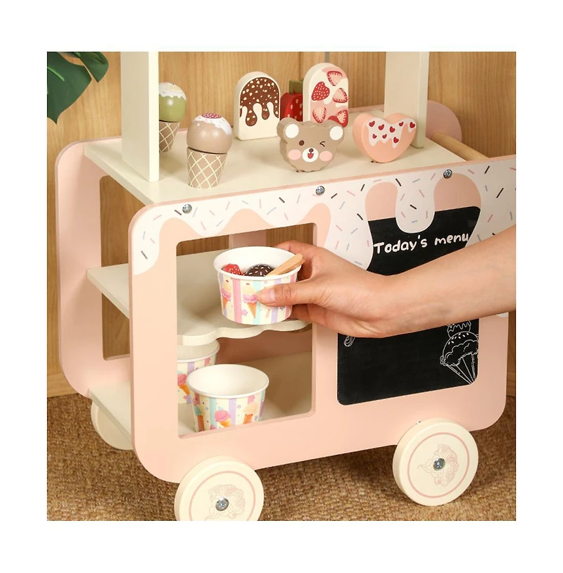 Bruce & Shark Wooden Ice Cream Truck Toy Set, Ages 3+