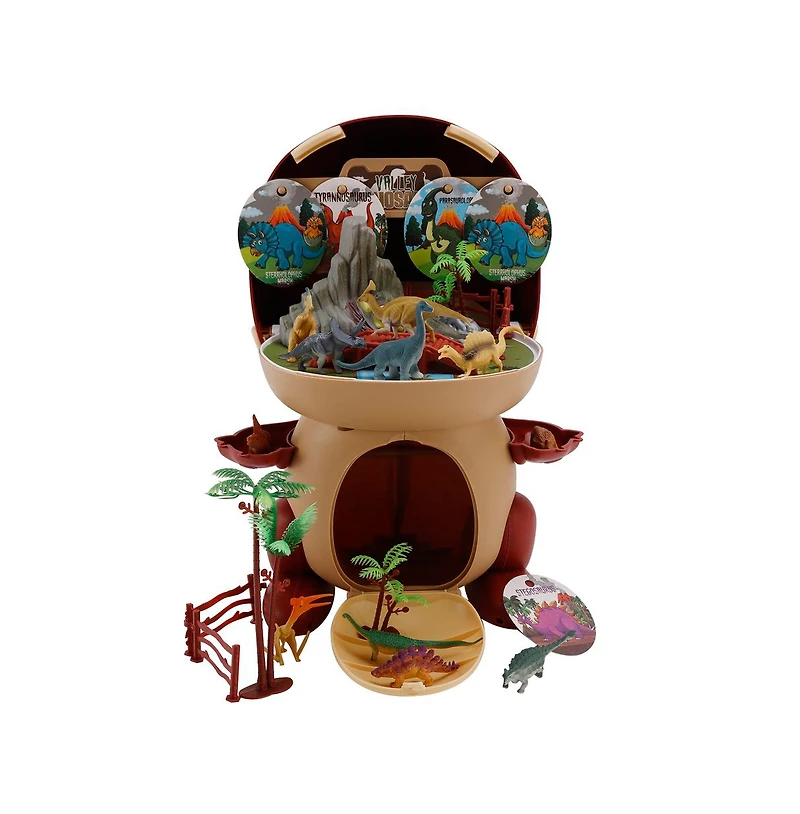 Bruce & Shark Dinosaur World Realistic T-Rex and Triceratops 41-Piece Playset, Ages 3+