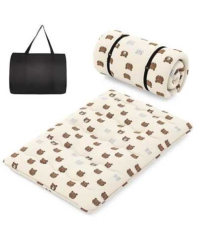 Sugift Full Size Foldable Futon Mattress with Washable Cover and Carry Bag