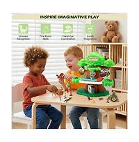Bruce & Shark Dinosaur Valley Treehouse Realistic 37-Piece Playset, Ages 3+