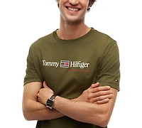 Tommy Hilfiger Men's Brand Love Red, White and Blue Graphic T-Shirt