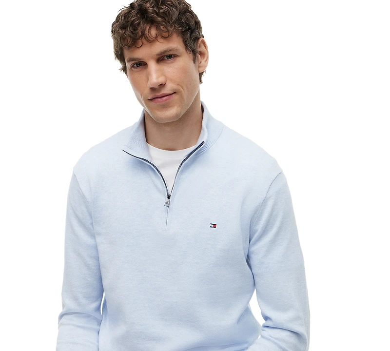 Tommy Hilfiger Men's Essential Quarter-Zip Pullover Knit Sweater