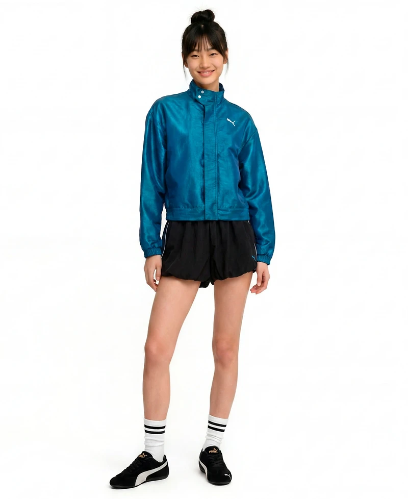 Puma Women's Pearlized Water-Resistant Woven Long-Sleeve Jacket
