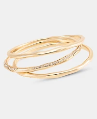 Style & Co Glass Crystal Triple Bangle Bracelet, Macy's Exclusive