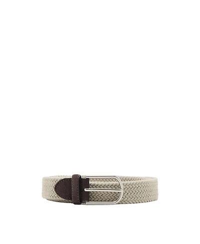Mango Men's Braided Leather Belt