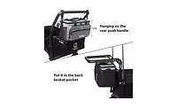 Mountaintop Collapsible Wagon with Removable Canopy,4" All-Terrain Brake Wheels, Adjustable Handles, Cooler Bag for Garden and Beach