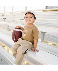 Sweet Wink Toddler Boys Bulldog Football Patch Short Sleeve T-Shirt