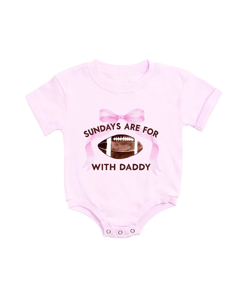 Sweet Wink Baby Girls (0-18) Sundays Are For Football Short Sleeve Romper