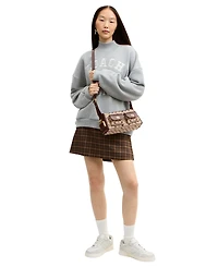 Coach Originals Signature Jacquard Small Turn-Lock Haversack Handbag 27