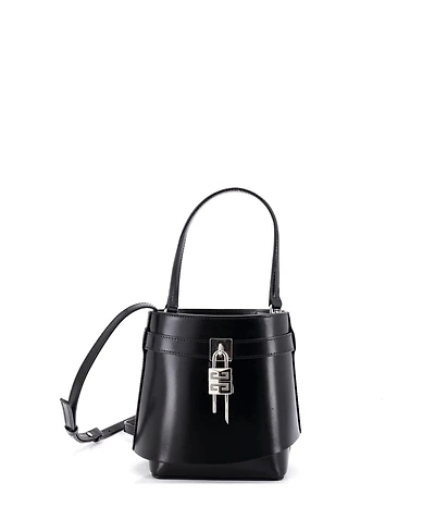 Pre-Owned Givenchy Gv Shark Lock Bucket Bag Leather