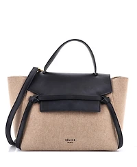 Pre-Owned Celine Mini Belt Bag Felt and Leather
