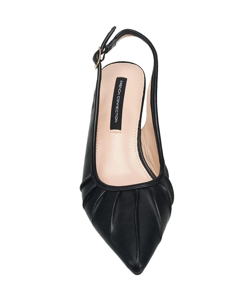 French Connection Women's Ruched Kitten Heel