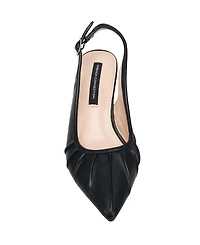 French Connection Women's Ruched Kitten Heel