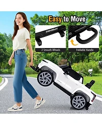 Sugift 12V Ride-On Truck with Remote Control, Led Lights & Rear Storage, Ages 3-8