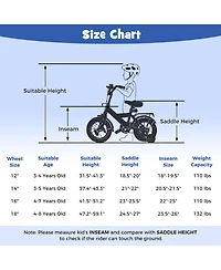 Sugift 16-Inch Kids Bike with Removable Training Wheels and Dual Brake System, Ages 3+